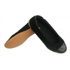 Woman Quilted Black Flat Shoes  